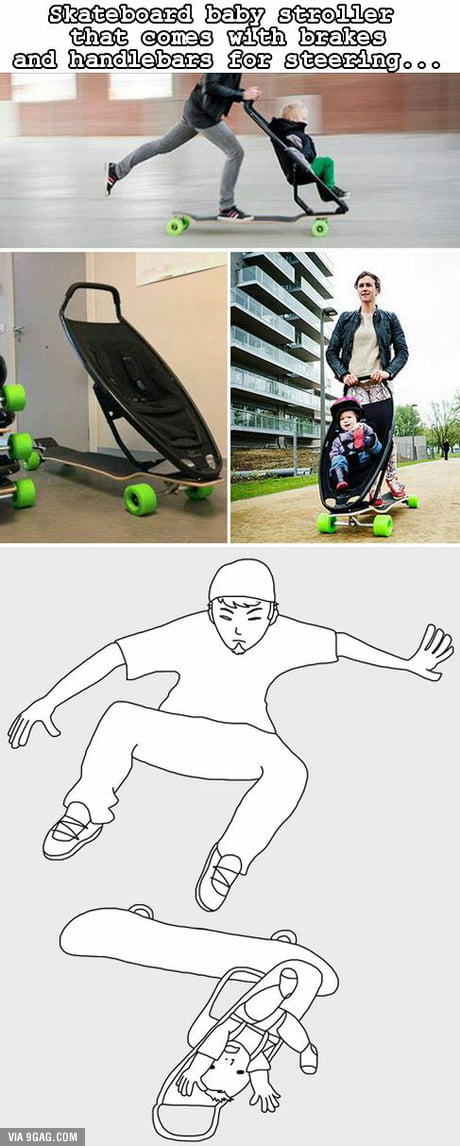 skateboard stroller