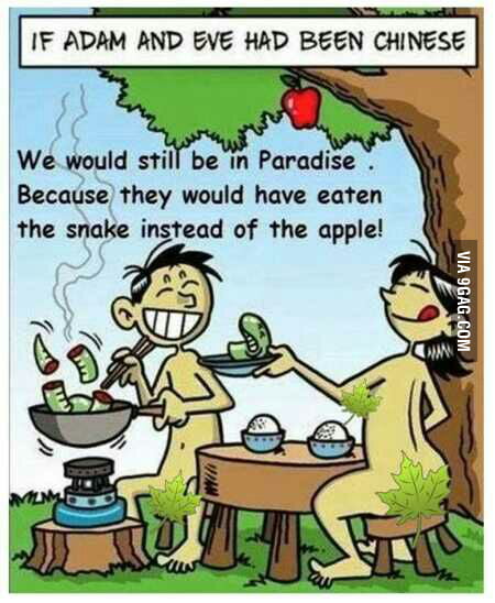 If Adam And Eve Were Chinese Gag