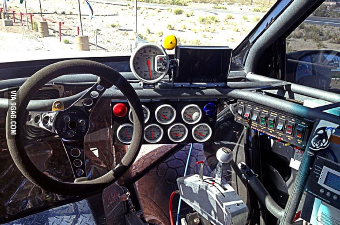 The inside of a monster truck for you guys - 9GAG