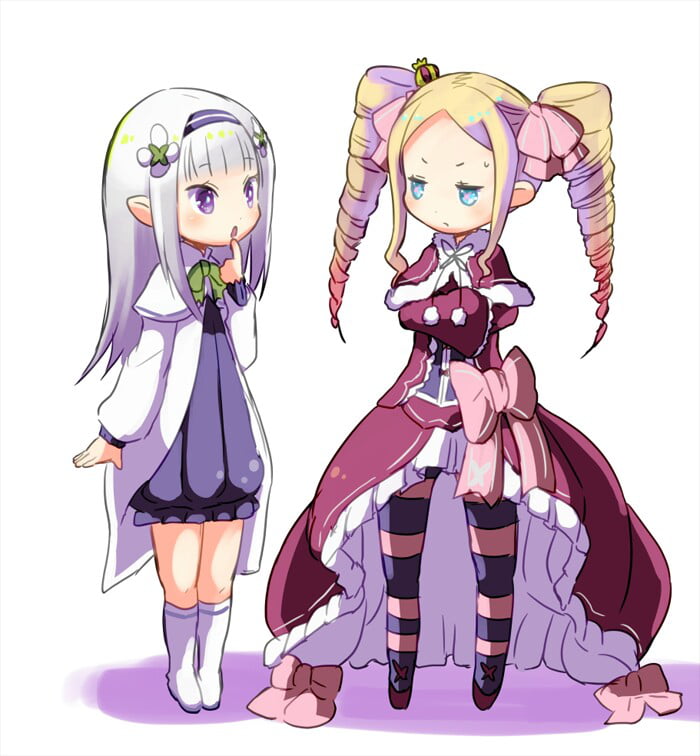 Re Zero Emilia And Beatrice 9gag