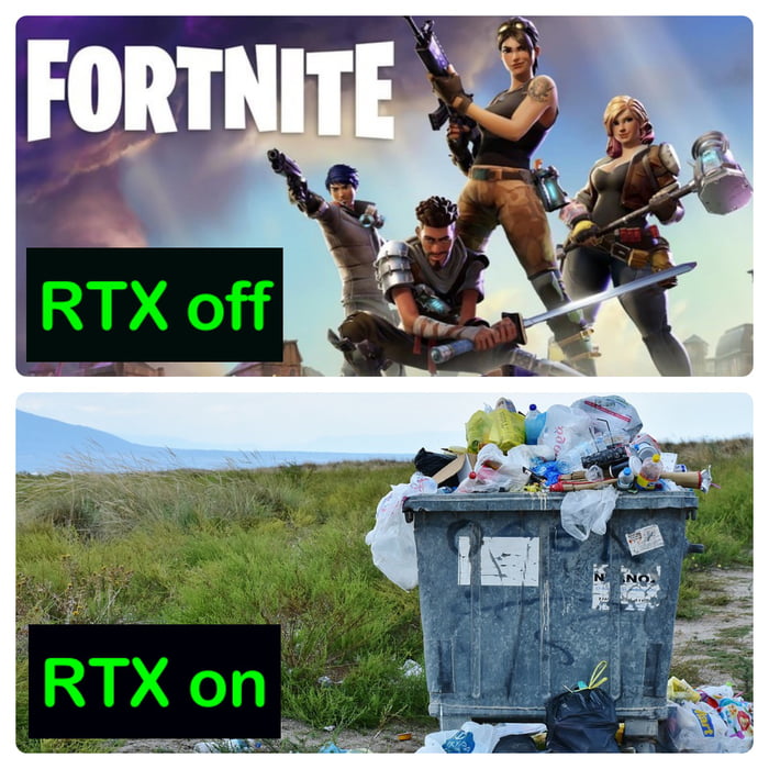 Graphic enhancement in Fortnite with new RTX2080 - 9GAG.