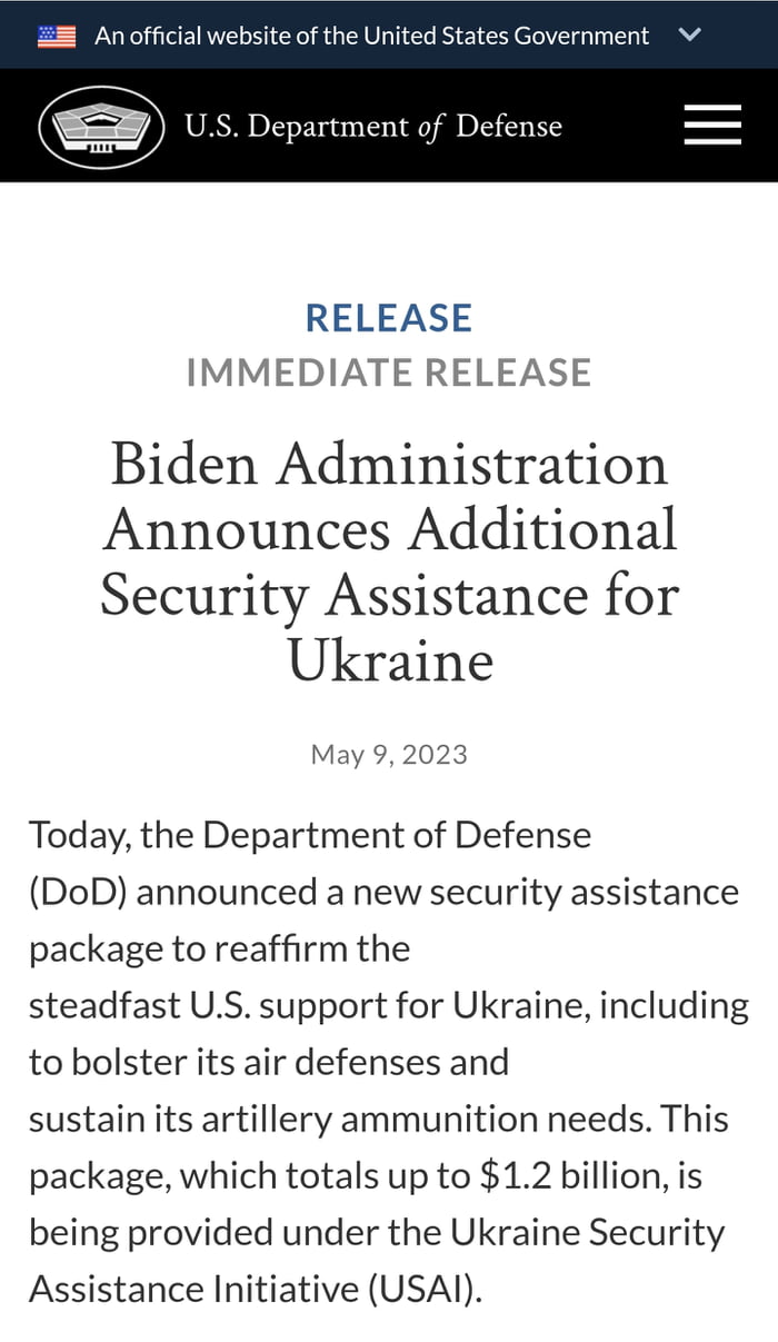 For Immediate Release, May 9th DoD News. - 9GAG