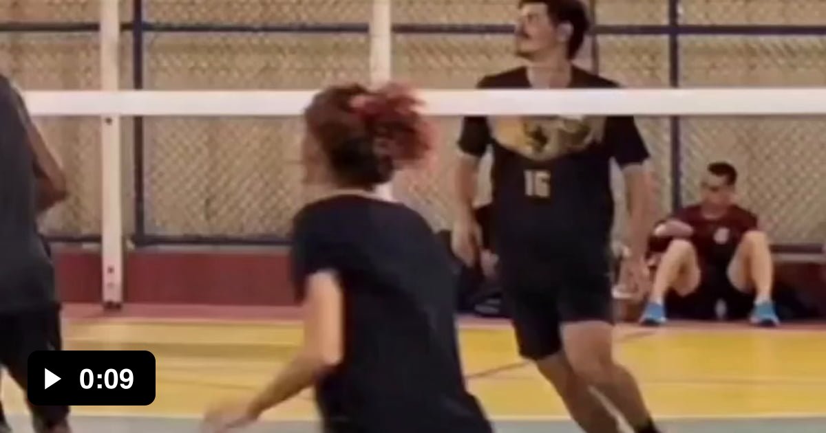 Spiking balls is her passion. 9GAG