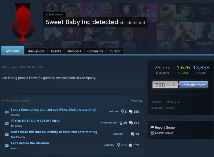 Seen A Few Posts About The "Sweet Baby Inc Detected"Curator On Steam ...