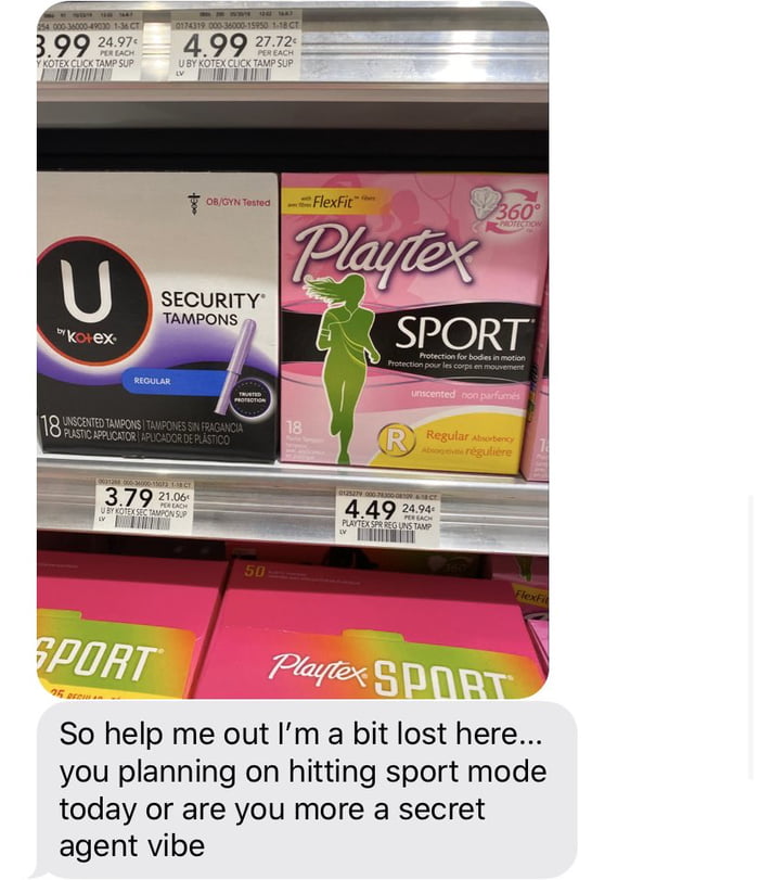 I don’t think she will ever ask me again to pick up her tampons! - 9GAG