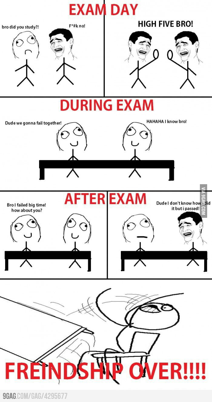 Before and after exam - 9GAG