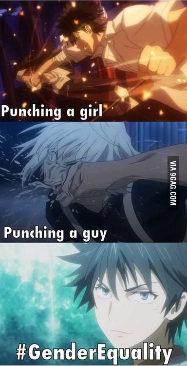 Gender Equality (anime = A Certain Magical Index ) - 9GAG