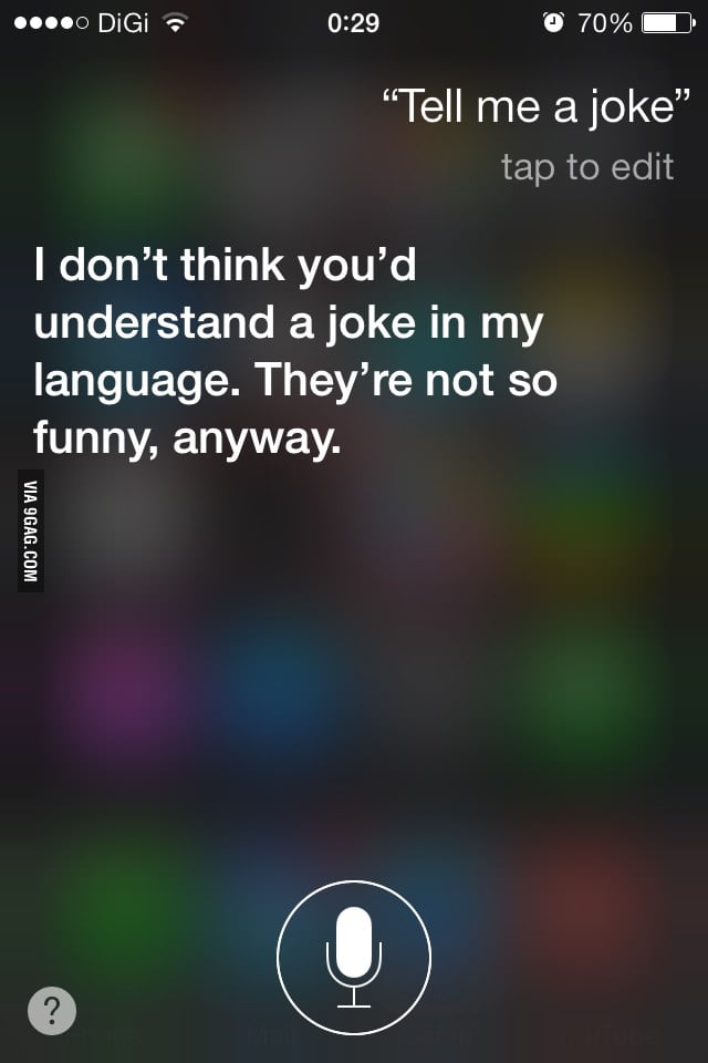 What actually Siri trying to say - 9GAG