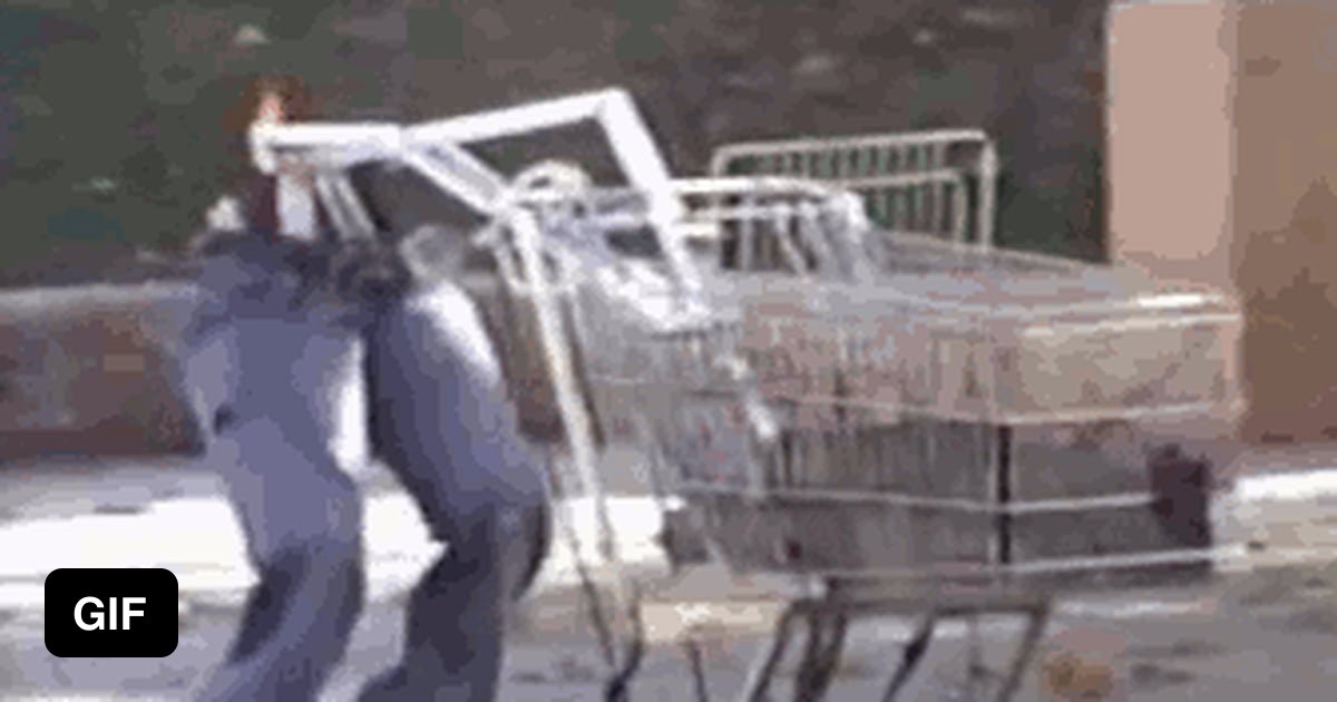 Automatic shopping cart pusher 9GAG