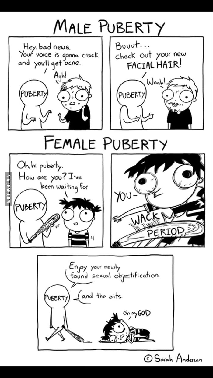 Male Vs Female Puberty 9gag