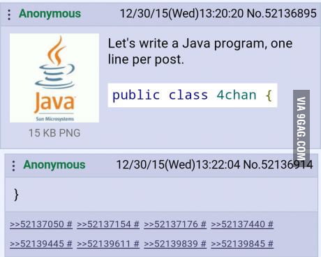 Anon wants to write a Java programm... - 9GAG