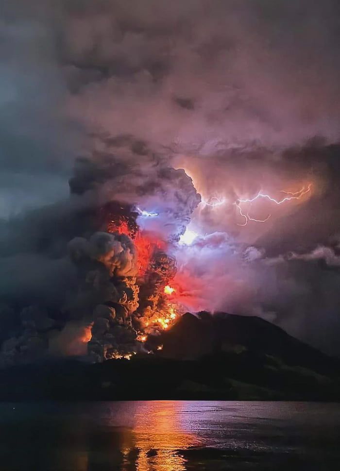 Indonesia's Mount Ruang volcano blasting lava and super-heated ash ...