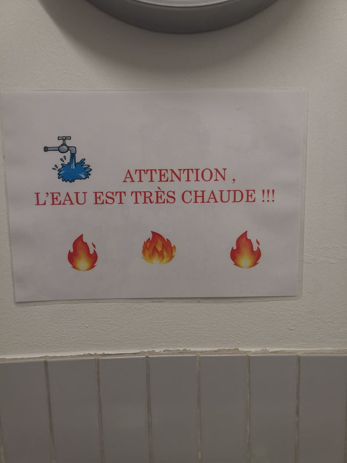 Becareful french hot water 9GAG