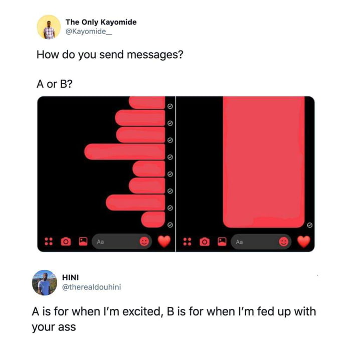 A: Using Keyboard B: When Im Texting On My Phone - 9GAG