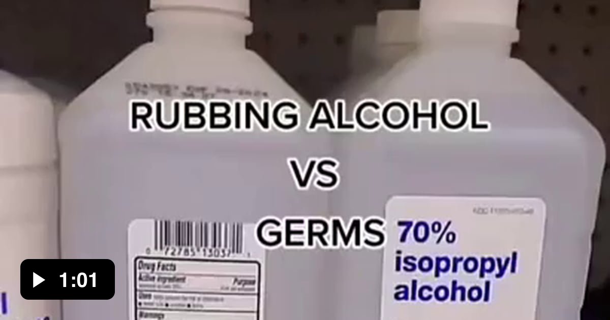 Rubbing alcohol versus Germs under microscope 9GAG