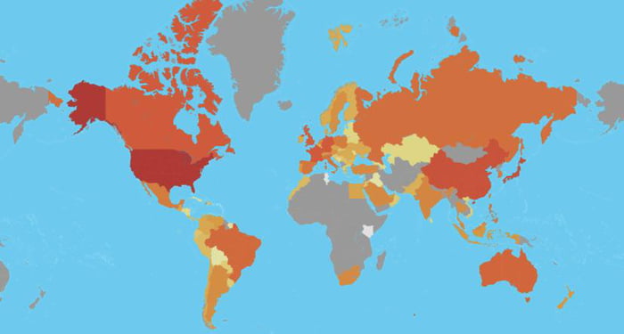 Map Of Mcdonald S Locations Worldwide Map Of The World By Number Of Mcdonald's Restaurants. - 9Gag