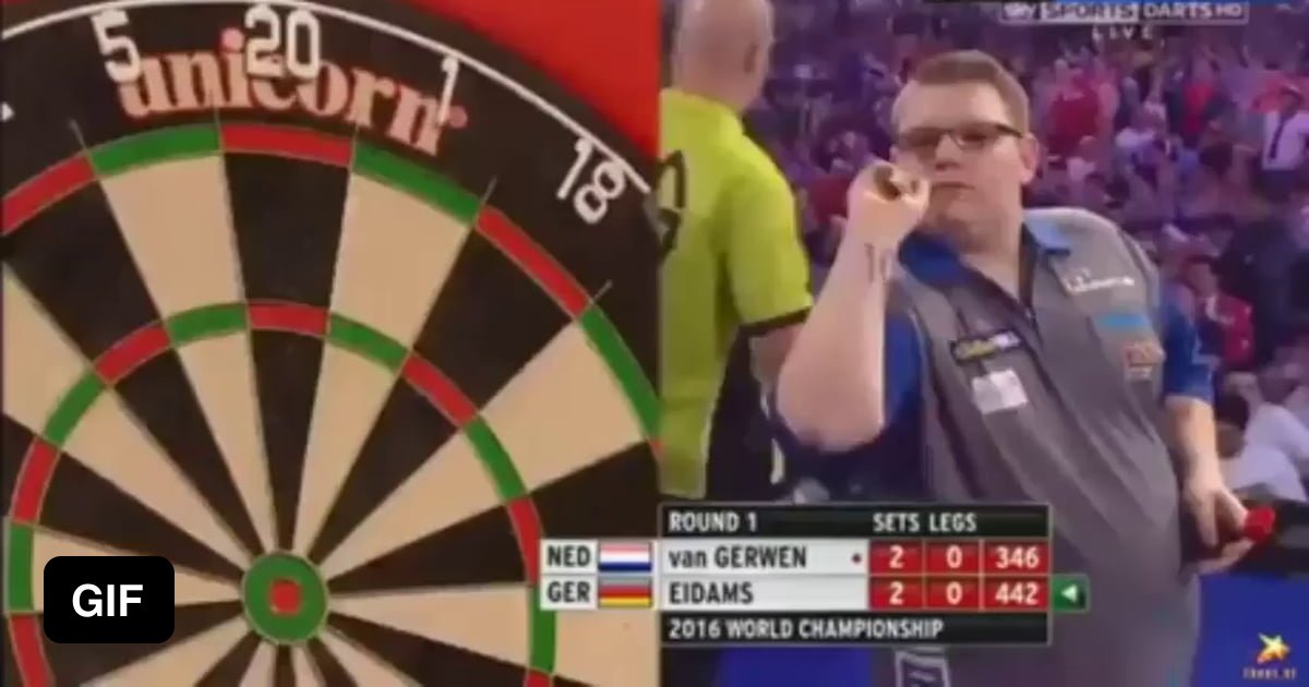 Professional Dart Player Makes A Triple Triple 20 9GAG