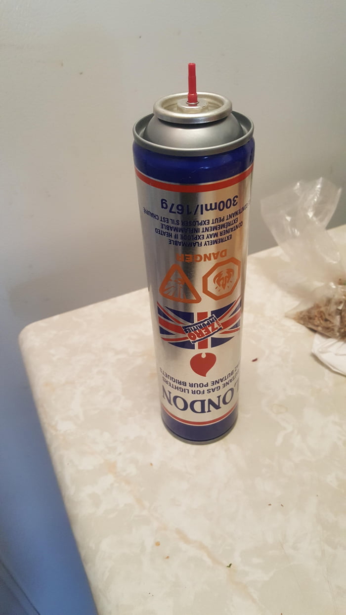 This butane canister was printed upside down 9GAG