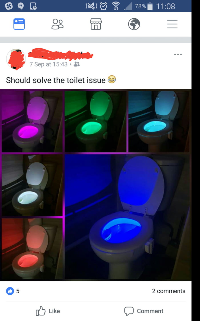 When PC modders go too far - RGB everything including the toilet - 9GAG