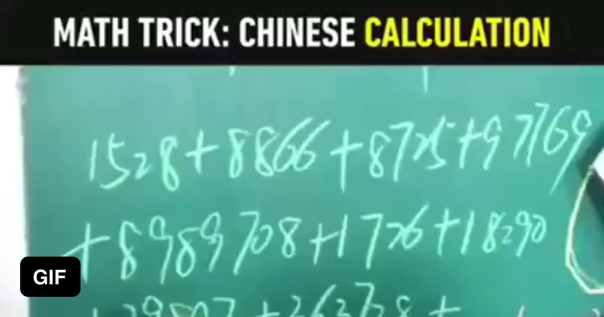 MATH TRICK Chinese calculation 9GAG