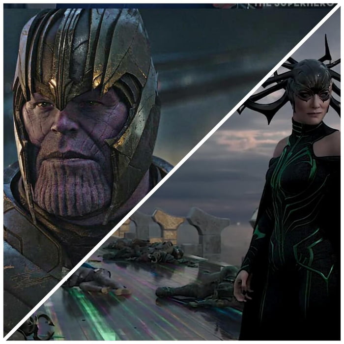 Who Would Win In A Fight End Game Thanos Vs Hela Cite Reasons 9gag