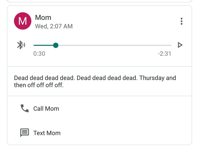 Received Voicemail From My Mom It Was Blank Message And She Doesn T Speak English 9gag