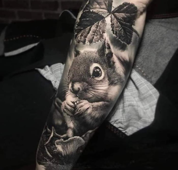 squirrel tattoo by stefano alcantara | Bush Warriors