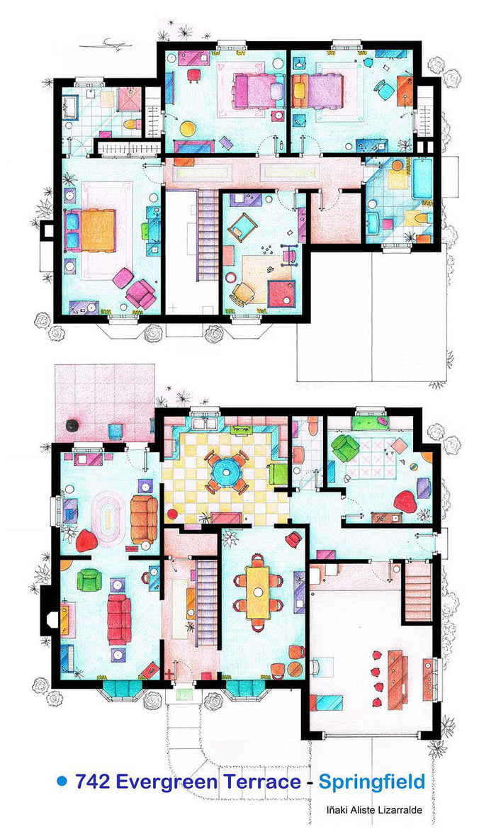 The Simpsons Floor Plan 9GAG