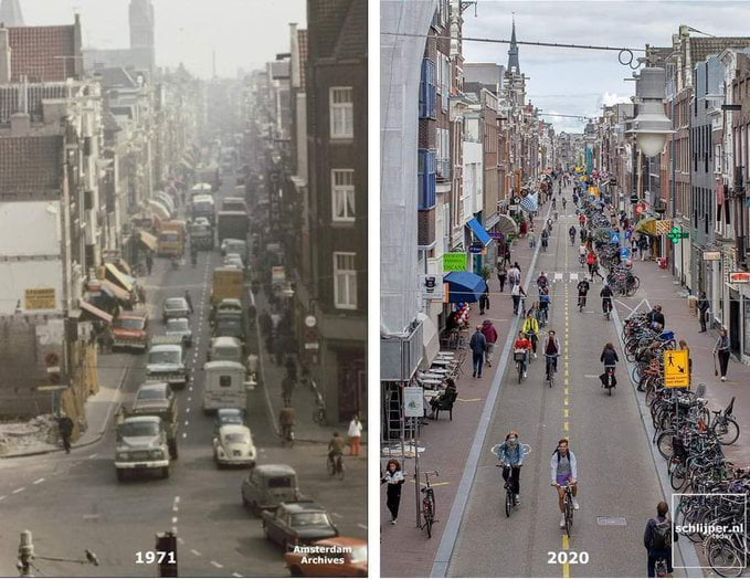 Amsterdam 1971 vs 2020 9GAG