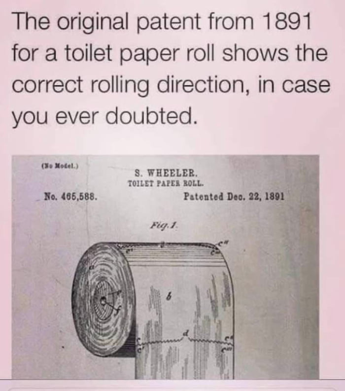 The correct way to put the toilet roll based on scientific facts 9GAG