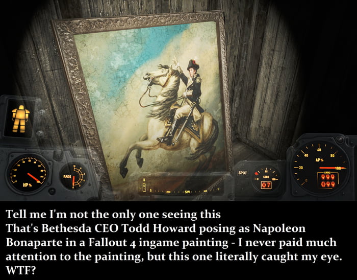 Fallout 4 begin Fallout 4 - Todd Howard posing as Napoleon in a Fallout ...