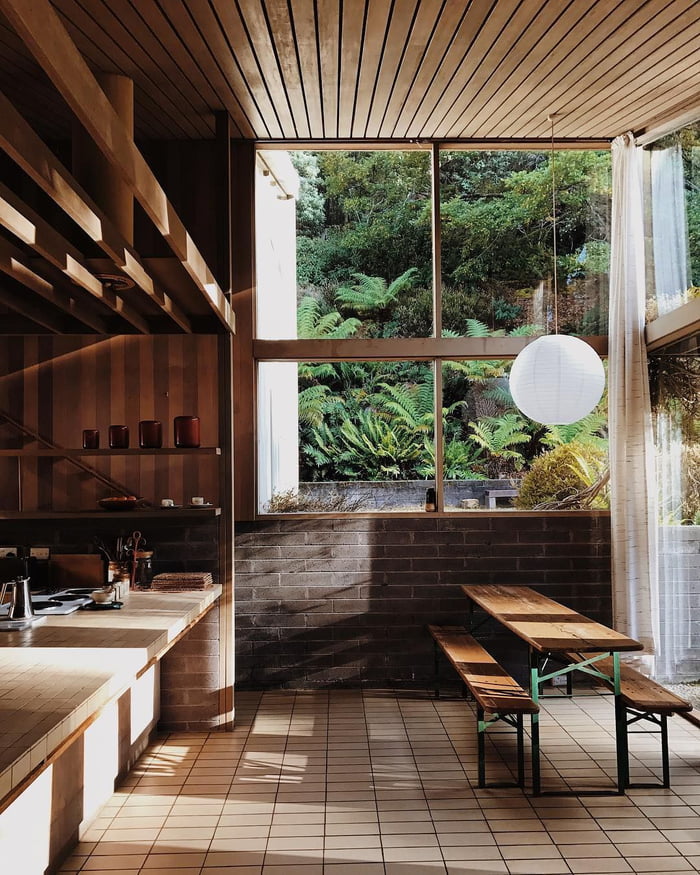 Kitchent, Fern Tree House, designed in 1969. Hobart, Australia. 9GAG