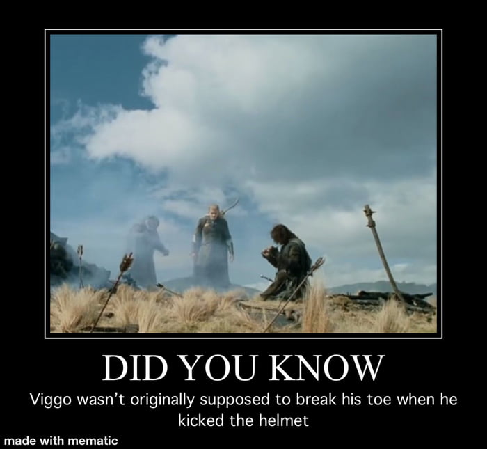 But Peter Jackson liked it so much that he kept it in the movie - 9GAG