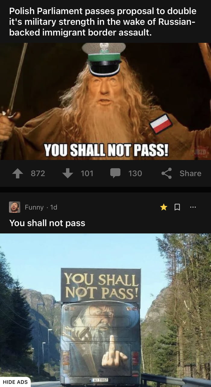 You Shall Not Pass 9gag 