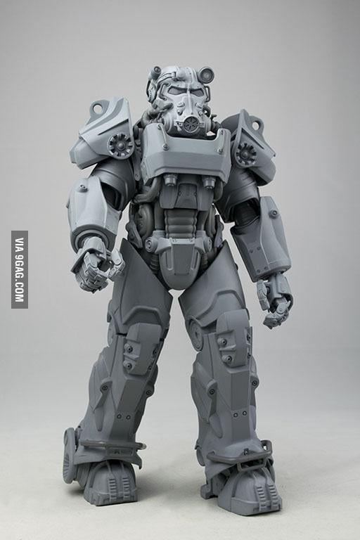 Clay Prototype Of Upcoming Threezero T 60 Power Armor Action Figure Heavy Breathing 9gag