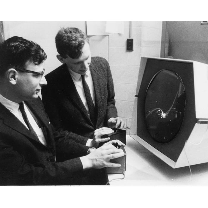 Dan Edwards and Peter Samson developing the game 