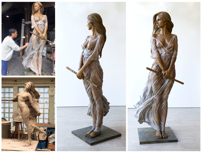 Artist Luo Li Rong Creates Life Size Bronze Sculpture Art Of Women Inspired By Renaissance Art