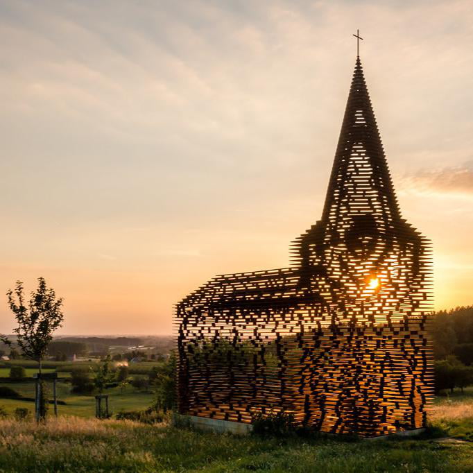 The Reading Between The Lines Church In Belgium Artist Gijs Van the-reading-between-the-lines-church-in-belgium-artist-gijs-van