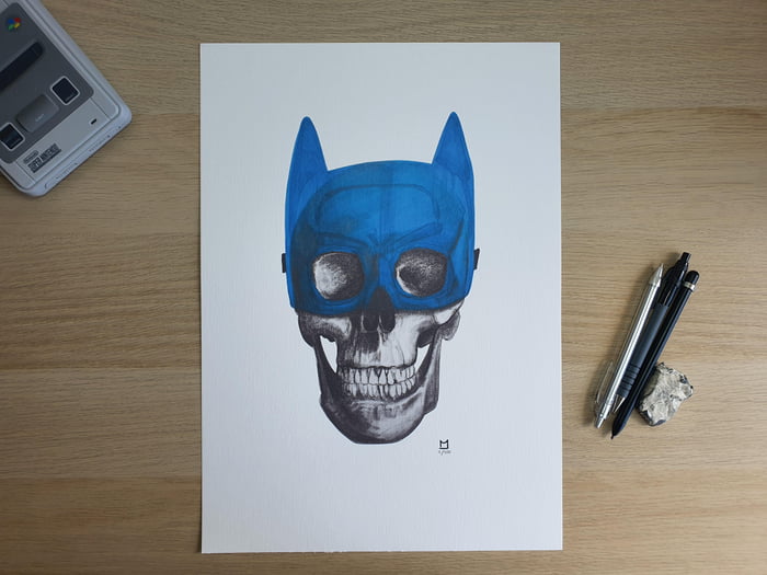 Batman skull drawing - 9GAG