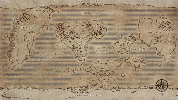 Recreation of the World Map from my favorite video game with all known ...