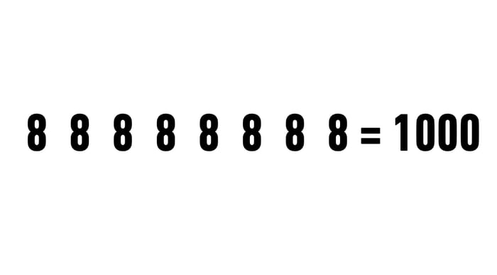 Can you make eight eights add up to one thousand? - 9GAG