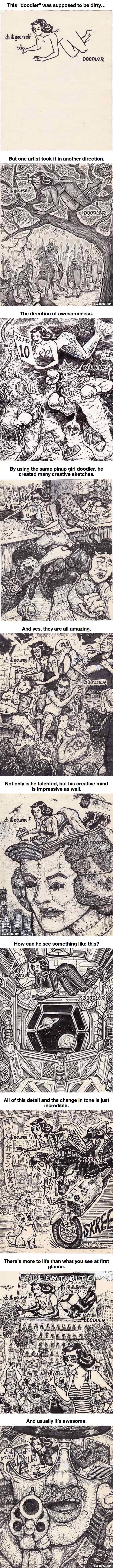 This “Doodler” Was Supposed To Be Dirty, But An Artist Showed Us A Better Path.