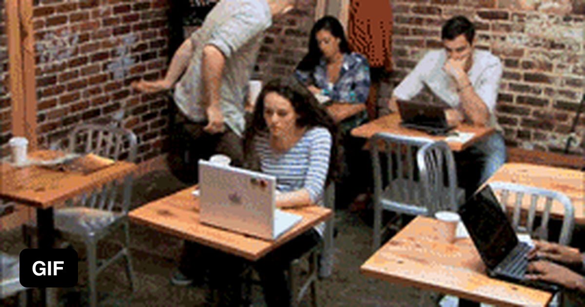 Elaborate coffee shop telekinesis prank 9GAG