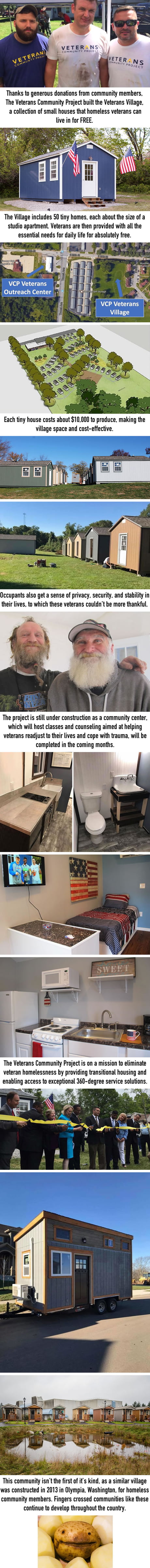 City Builds Tiny Village For Homeless Veterans With 50 Tiny Houses