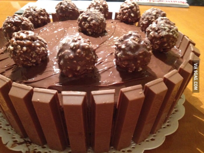 Nutella Kit Kat And Ferrero Rocher Cake 9GAG