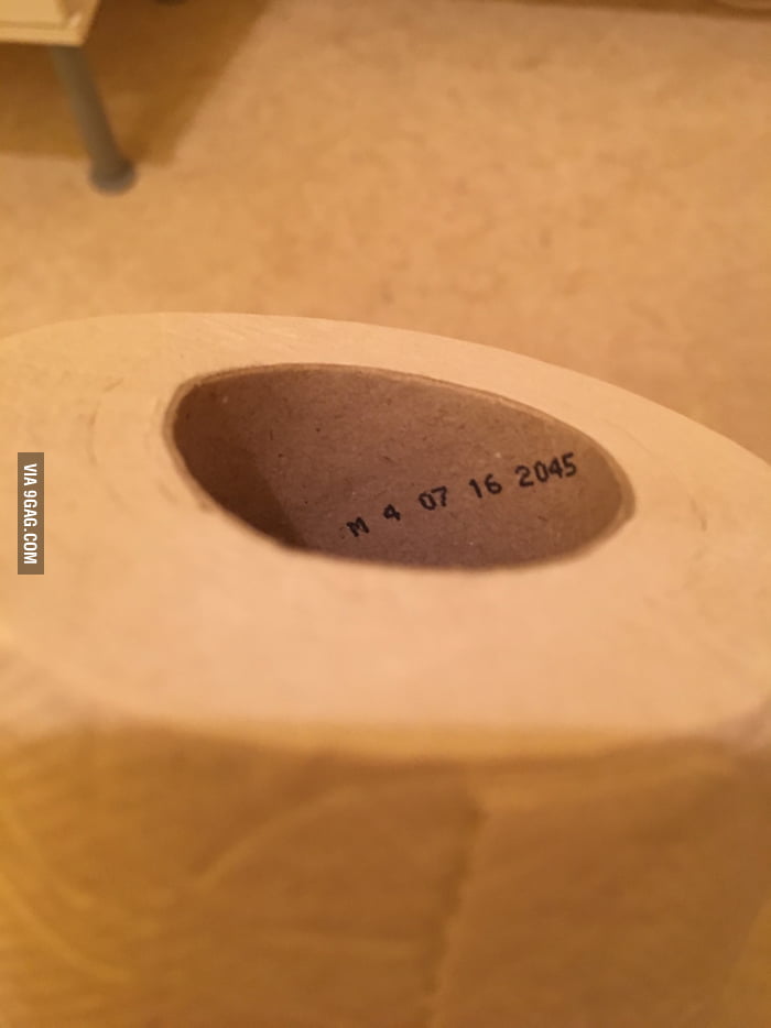 This toilet paper has a expiry date - 9GAG