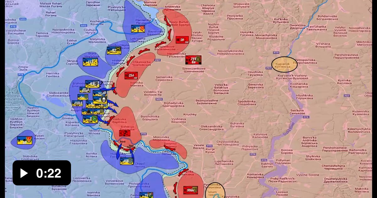 Progress of Ukraine counter-offensive over the last 3 days near Kharkiv ...