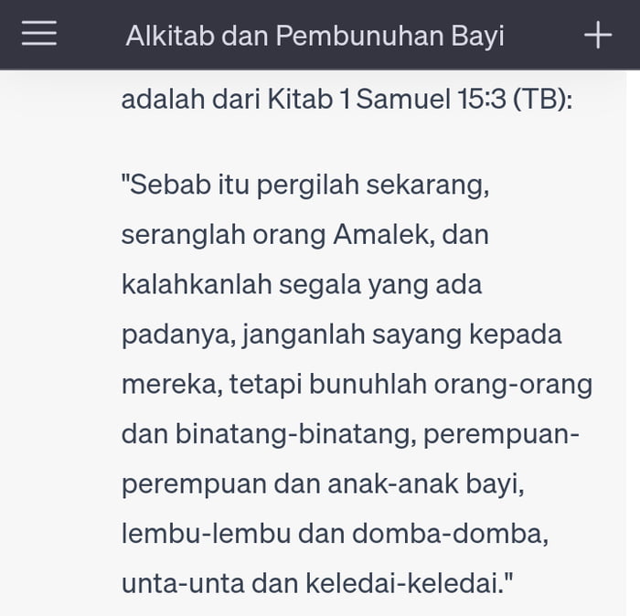 Nih Buat Yg Tadi Debat Sama Gw Ngomong Bible Dan Tuhan Gak Pernah