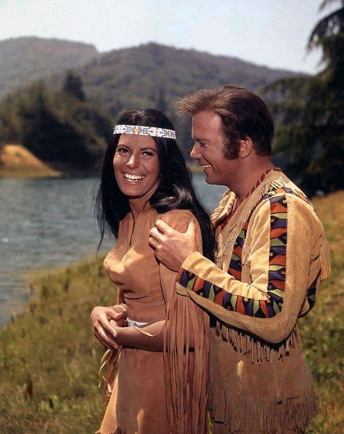 Sabrina Scharf And William Shatner In The Star Trek Episode The