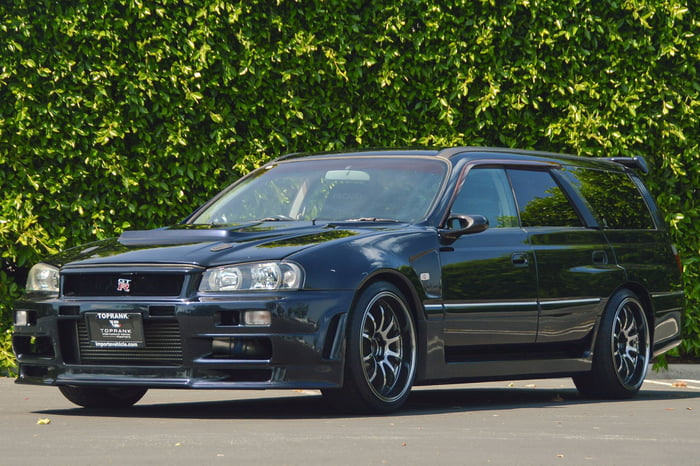 Nissan Stagea 260RS Autech Version 1998 With R34 GTR Front End - 9GAG